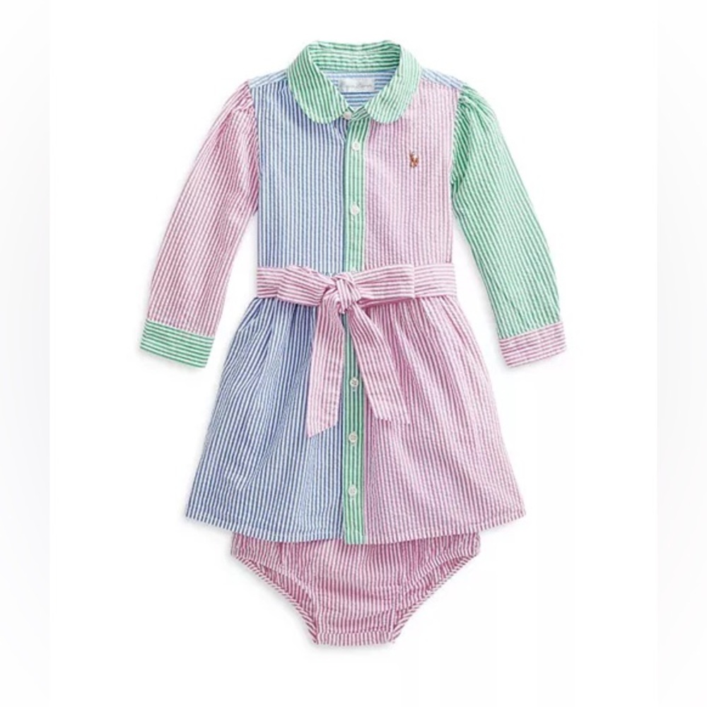 Ralph Lauren Toddler Girls Seersucker Fun Shirtdress